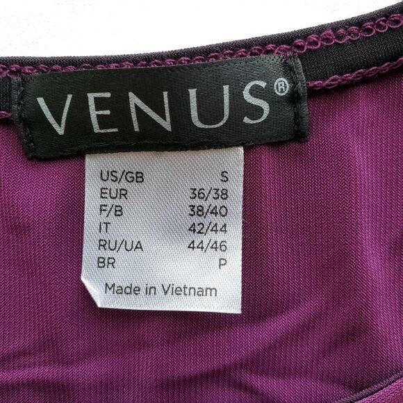 VENUS NWT Blingy Jeweled Ruched Sexy Dressy Top Ombre Cold Shoulder S - Picture 10 of 16